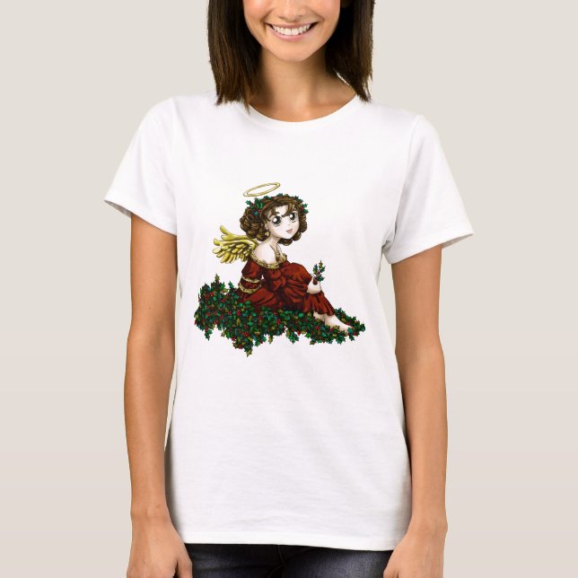 T-shirt Ange de houx (Devant)