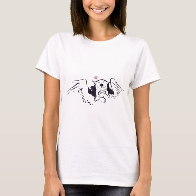 T-shirt Ange de loutre (Devant)