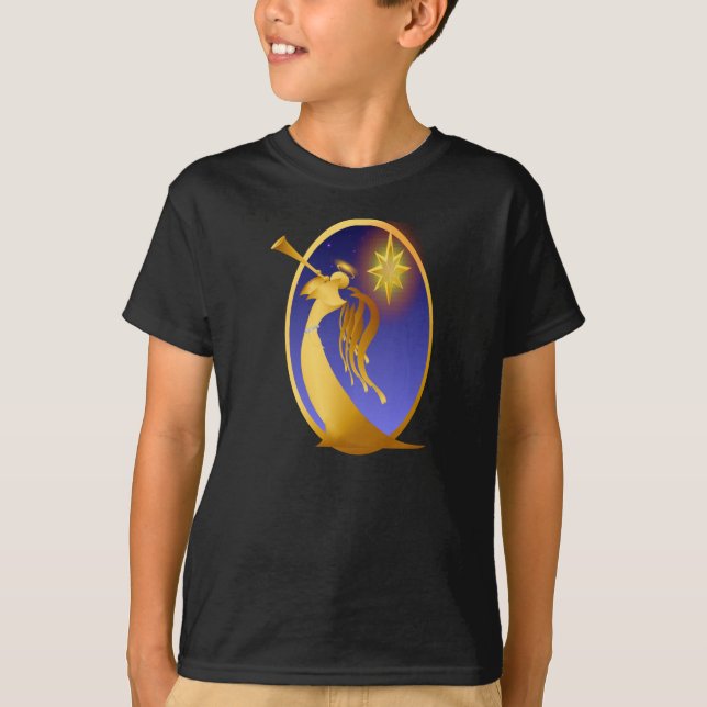 T-shirt Ange de Noël d'or (Devant)