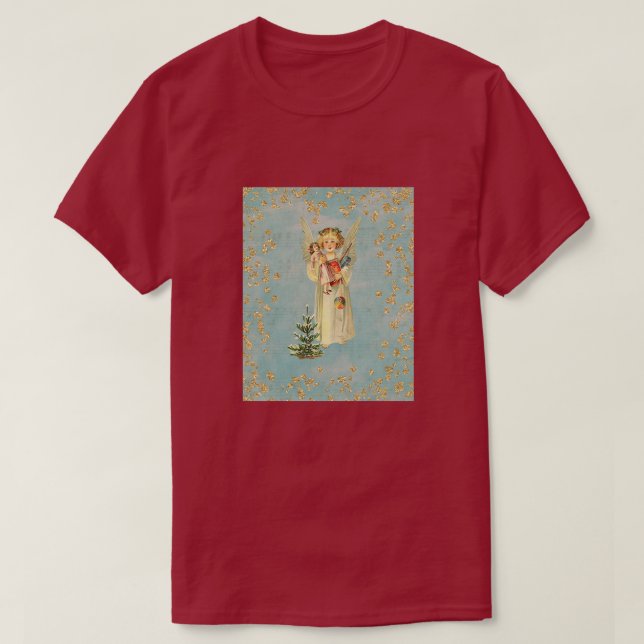 T-shirt Ange de Noël Vintage (Design devant)
