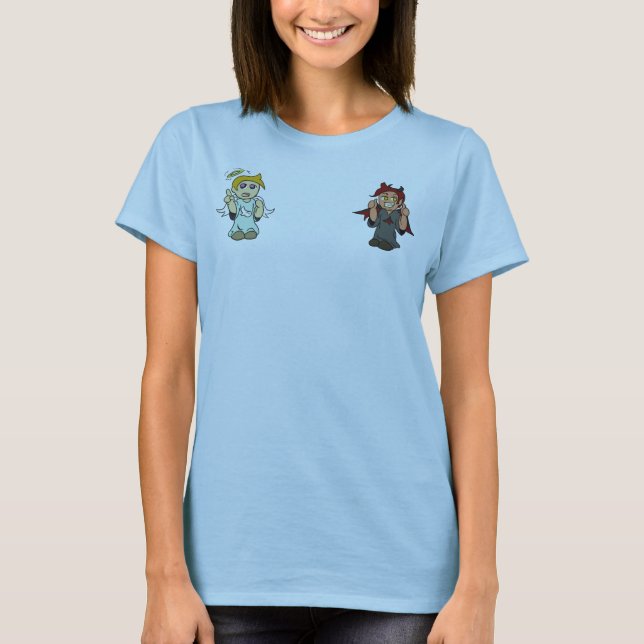 T-shirt Ange d'épaule/chemise de diable (Devant)