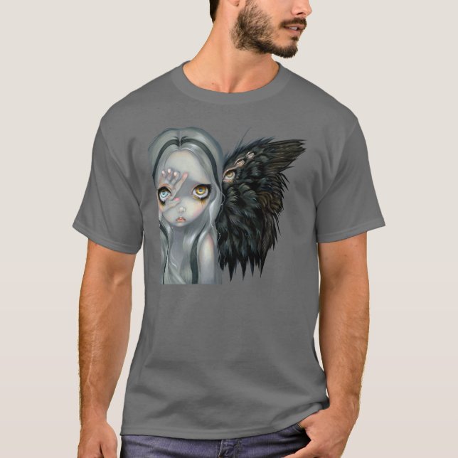 T-shirt Ange gothique de surréalisme de CHEMISE divine de (Devant)