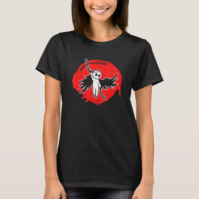 T-shirt Ange gothique emo triste et solitaire (Devant)