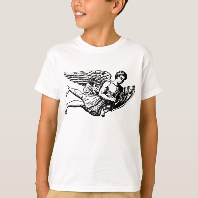 T-shirt Ange musical volant (Devant)