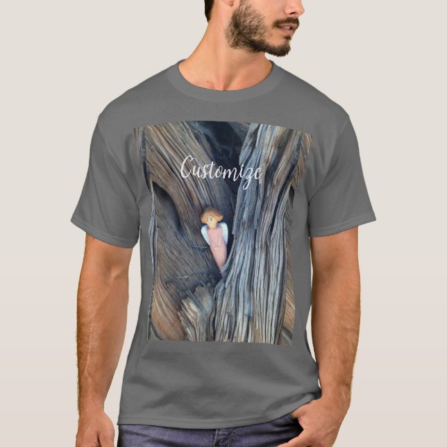 T-shirt Ange sculpté dans l'arbre Thunder Cove (Devant)