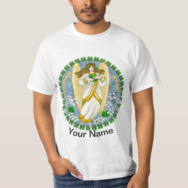 T-shirt Ange Trèfle Irlandais  (Devant)