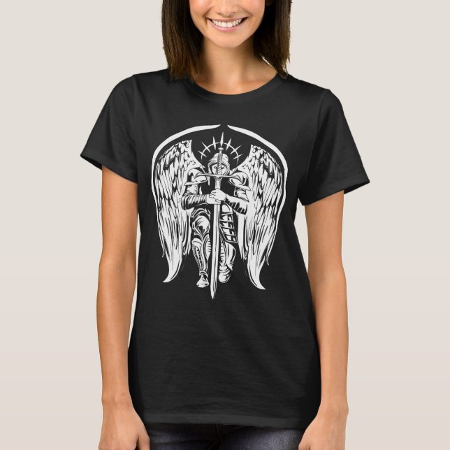 T-shirt Angel Archangel Michael Warrior Cadeau (Devant)