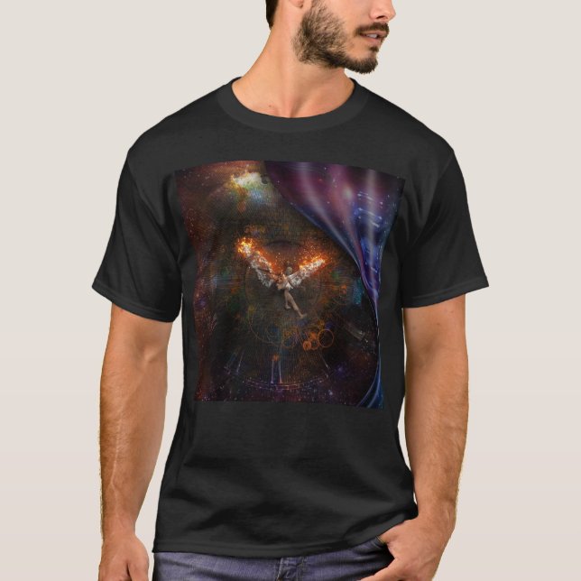 T-shirt Angel avec ailes brûlantes (Devant)