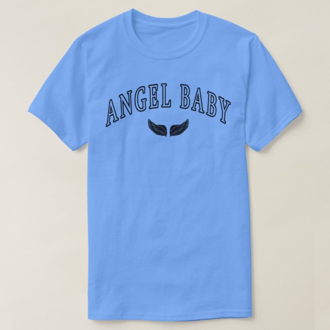 T-shirt Angel Baby Wings Courbe Texte Graphique (Design devant)