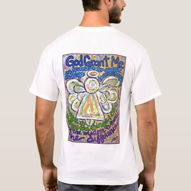 T-shirt Angel de prière de sérénité (dos) (Dos)
