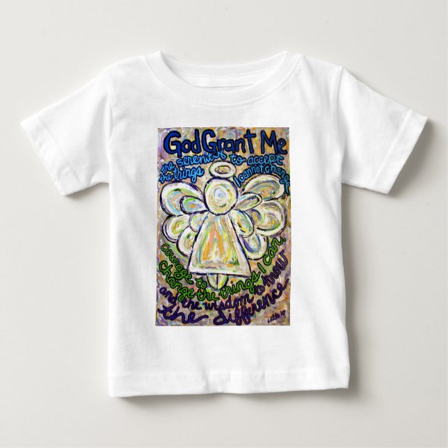 T-shirt Angel de prière de sérénité (double anges) (Devant)