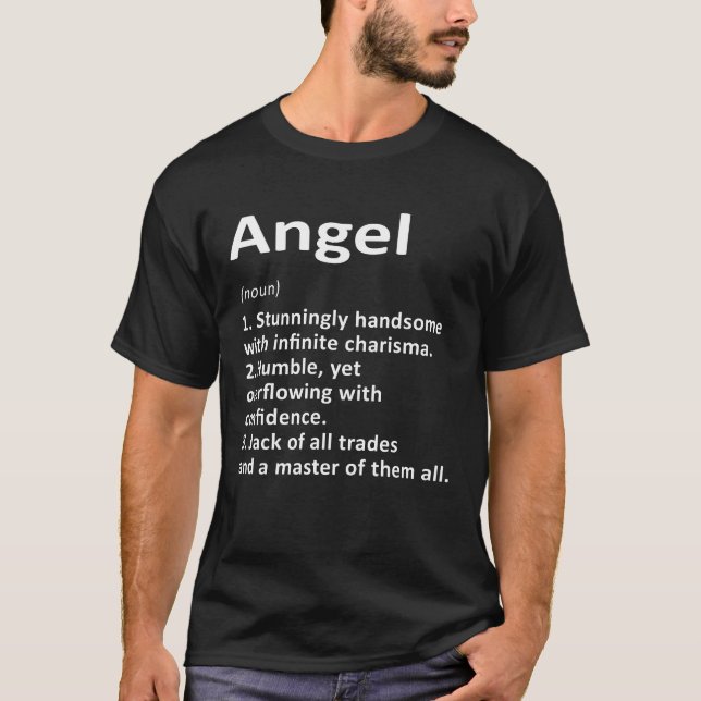 T-shirt Angel Définition Nom personnalisé Amusant Annivers (Devant)