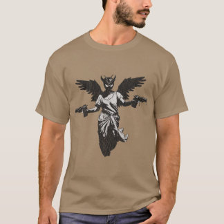 T-shirt angel devil gun