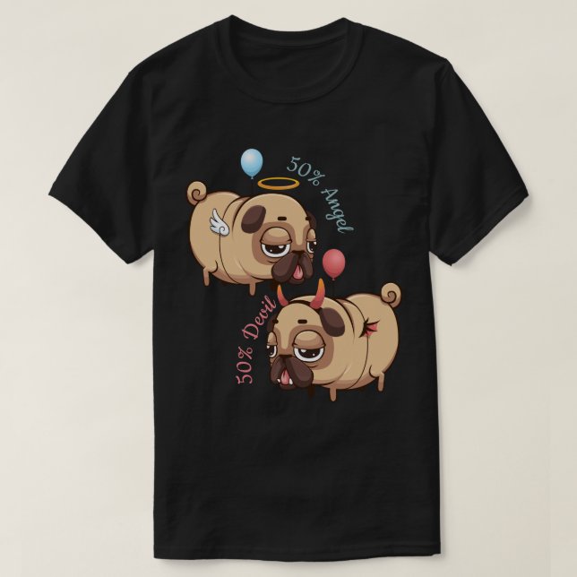 T-shirt Angel/Diable Carlin mignon (Design devant)