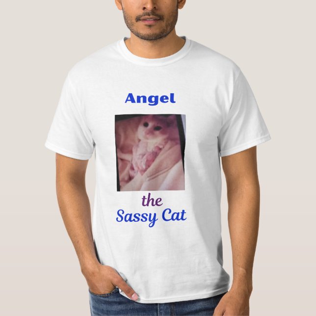 T-shirt Angel le chat impertinent (Devant)