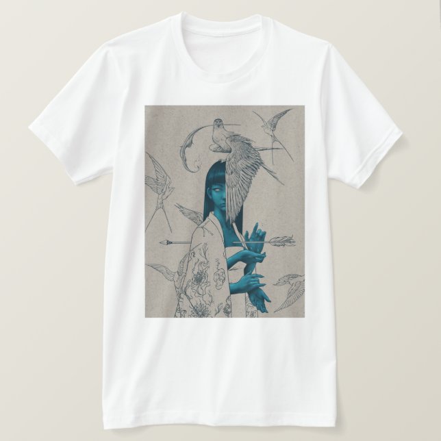T-shirt Angel Wings - Art Spirituel Minimal (Design devant)