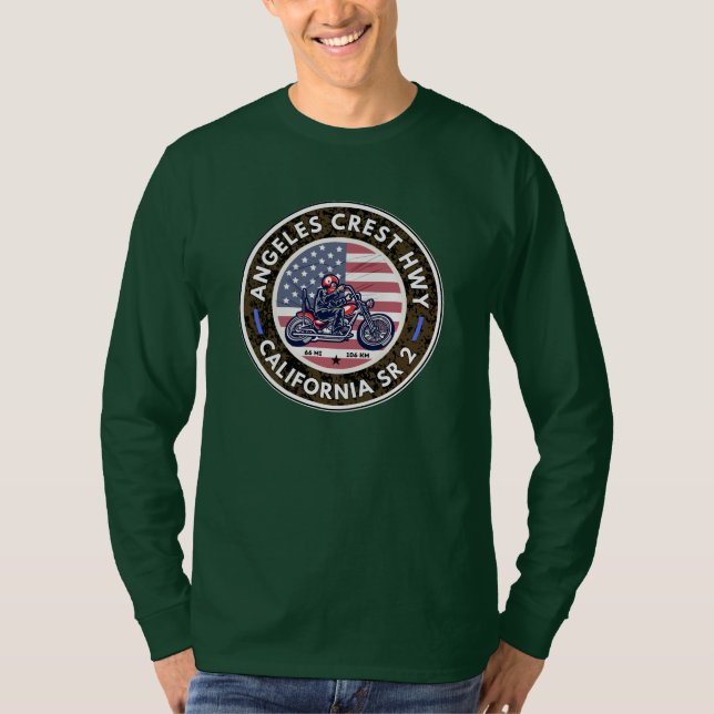 T-shirt Angeles Crest Highway California State Route cadea (Devant)