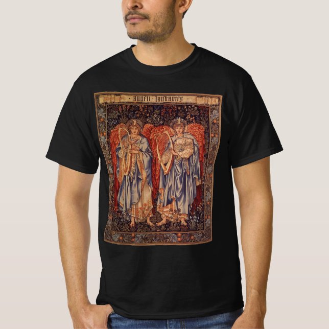 T-shirt Angeli Laudantes par Sir Edward Coley Burne Jones (Devant)