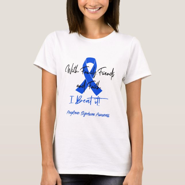 T-shirt Angelman Syndrome Awareness Ribbon Support Gifts (Devant)