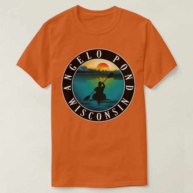 T-shirt Angelo Pond Wisconsin Kayaking (Design devant)
