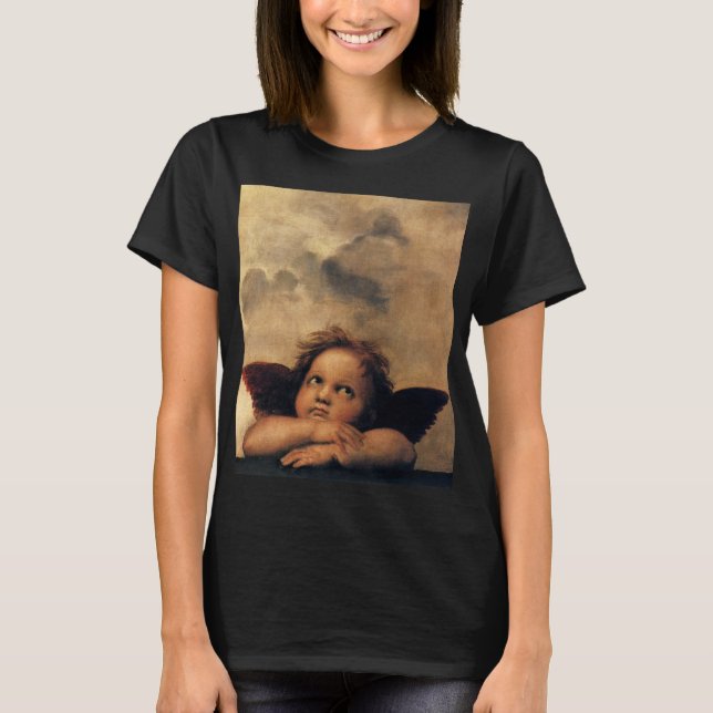 T-shirt Anges de la Madone Sixtine par Raphaël (Devant)