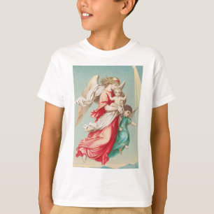 T-shirt Anges Gardiens portant un enfant Art éthéré