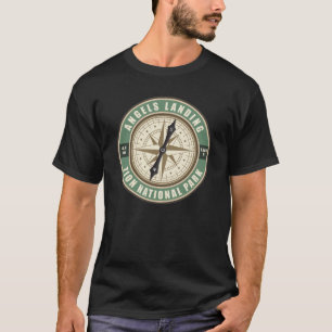 T-shirt Anges Landing Trail Utah Comass Randonnée Badge