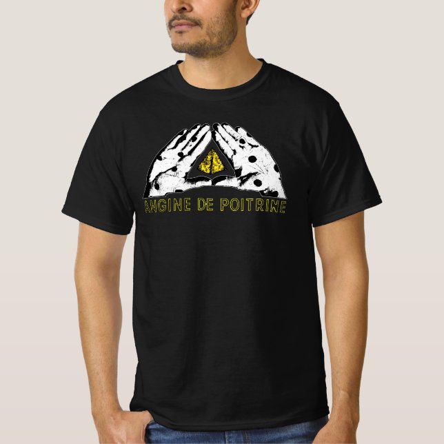 T-shirt Angine de Poitrine Mantra Rock Band Quebec Canada  (Devant)