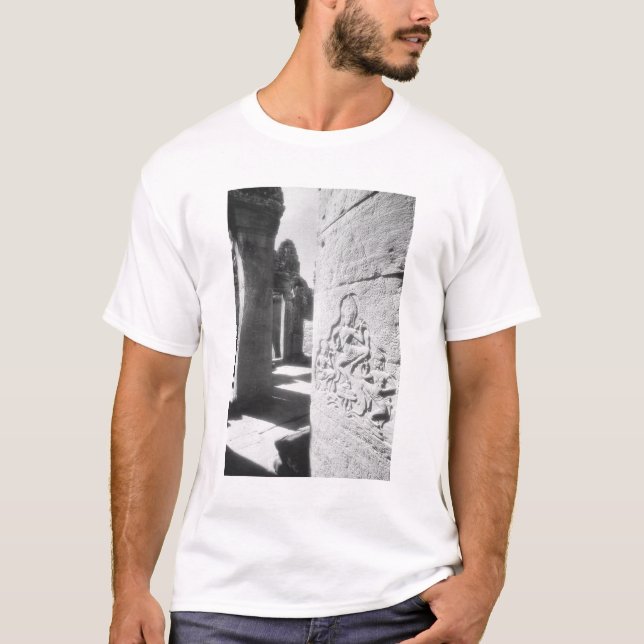 T-shirt Angkor Cambodia, Apsara Carving The Bayon 2 (Devant)
