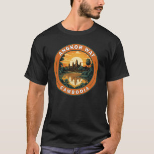 T-shirt Angkor Vat Cambodge - Badge d'Art Voyage