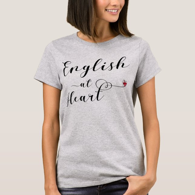 T-shirt Anglais Au Coeur, Angleterre (Devant)
