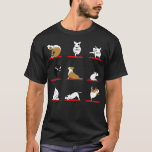 T-shirt Anglais Bull Terrier Yoga Funny Chien