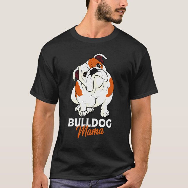 T-shirt Anglais Bulldog Bully Chien Maman Femme (Devant)
