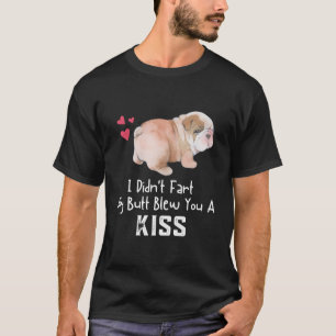 T-shirt Anglais Bulldog Drôle Je N'Ai Pas Pu Mon Beurre Bl