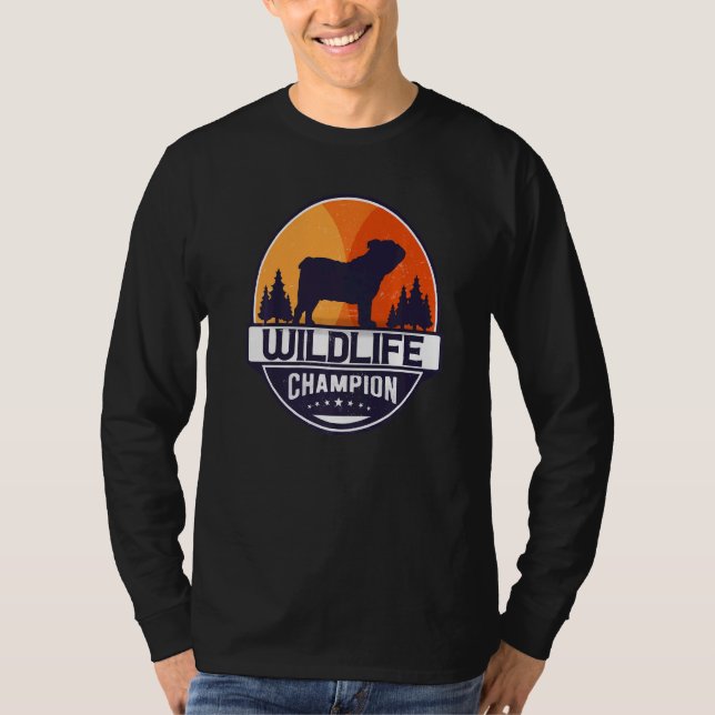 T-shirt Anglais Bulldog Retro (Devant)