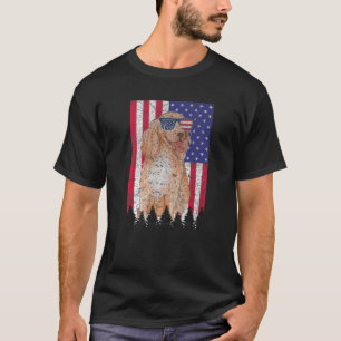T-shirt Anglais Cocker espagnol patriotique chien USA Prid