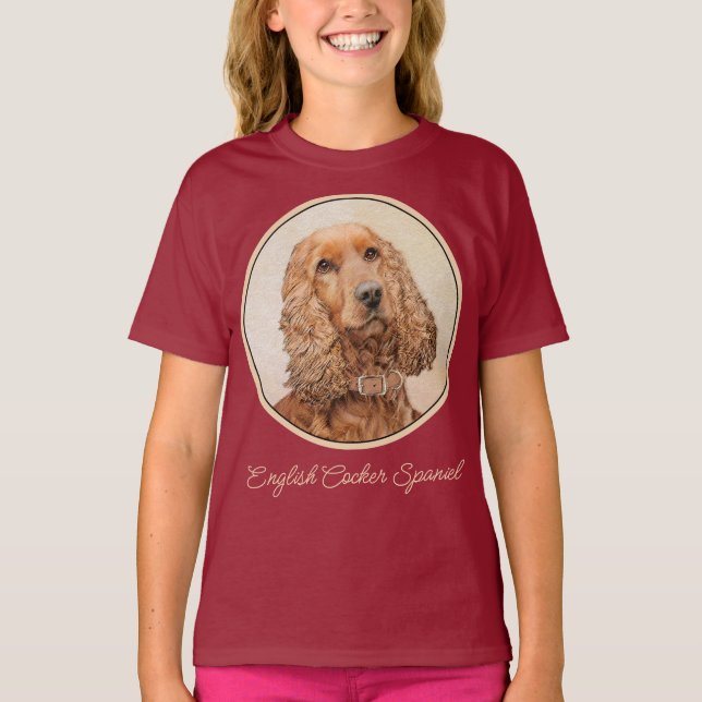 T-shirt Anglais Cocker Peinture Espagnole - Art Chien orig (Devant)
