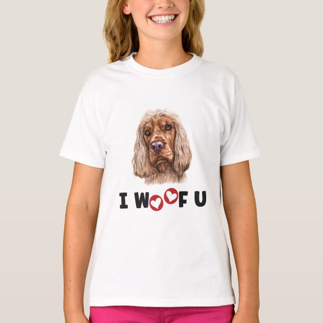 T-shirt Anglais Cocker Spaniel Chien Je Vous Malheur (Devant)