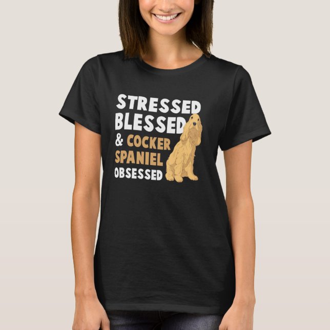 T-shirt Anglais Cocker Spaniel Chien Maman (Devant)
