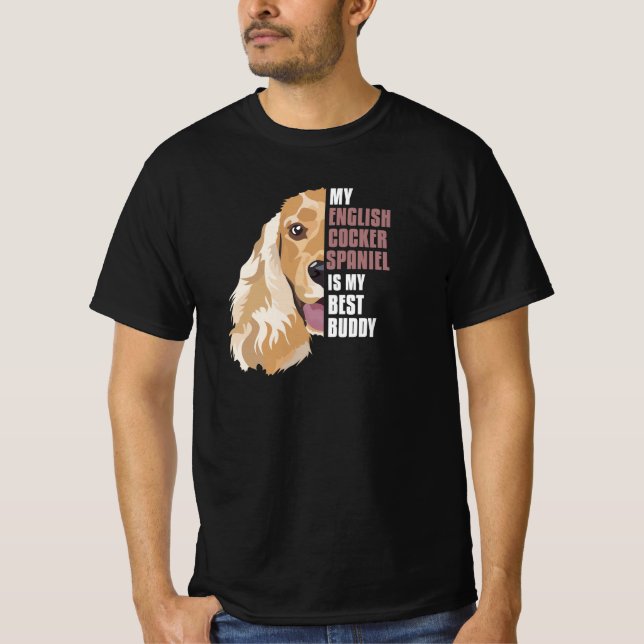 T-shirt Anglais Cocker Spaniel Chien Parties scintillant c (Devant)