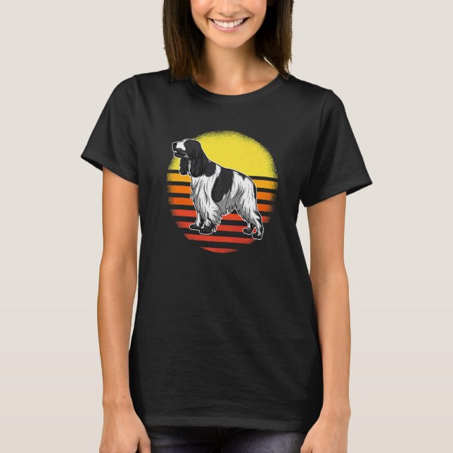 T-shirt Anglais Cocker Spaniel Chien race 25 (Devant)