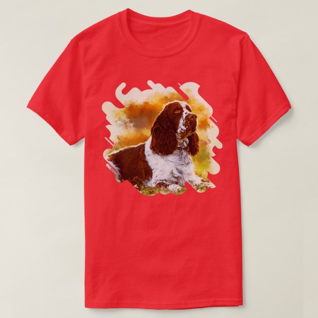 T-shirt Anglais Cocker Spaniel Dog Art numérique 5 (Design devant)