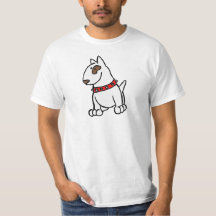 T-shirt anglais de bande dessinée de bull-terrier
