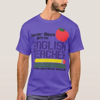 T-shirt Anglais Enseignant Lecture Livres Vocabulaire Gram