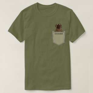 T-shirt Anglais Mastiff Army Green Custom Pet