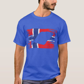 T-shirt Anglais Norvège Drapeau norvégien Pêche Rod Reel d