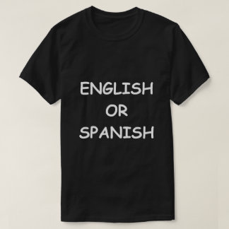 T-shirt anglais ou espagnol