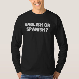 T-shirt Anglais Ou Espagnol