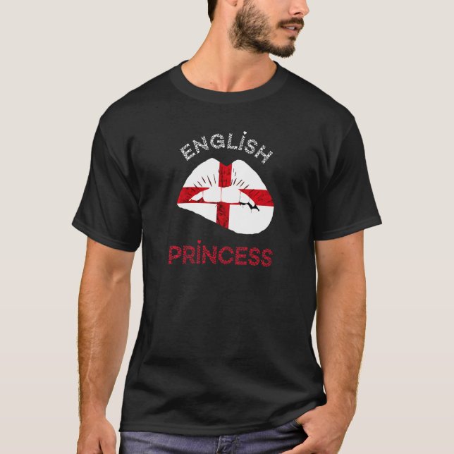 T-shirt Anglais Princess Lips Angleterre Flad English Root (Devant)