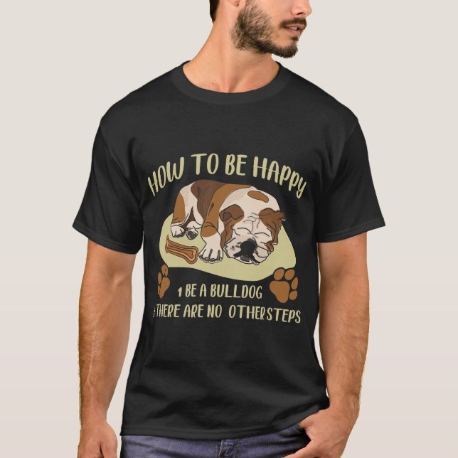 T-shirt Anglais Propriétaire de Bulldog Amoureux des chien (Devant)